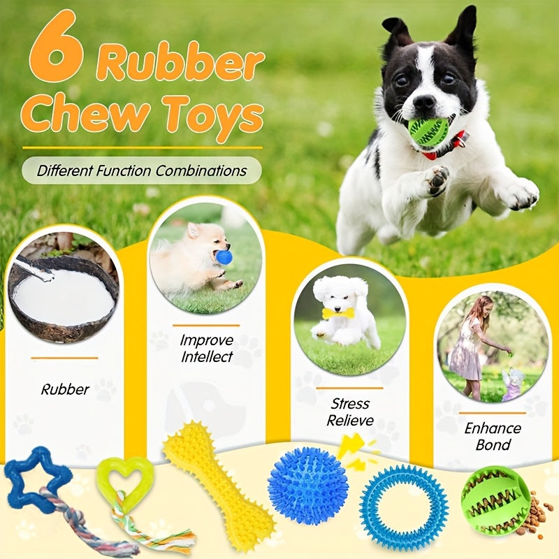 25pcs Luxury Dog Chew Toys for Puppy, Dog Toys with Ropes Puppy Chew Toys, Treat Ball And Squeaky Puppy Toys for Teething Small Dogs