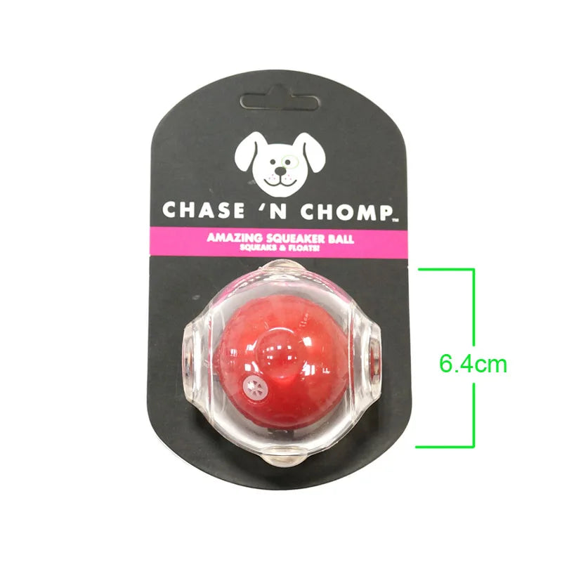 CAITEC Dog Toy Amazing Squeaker Ball Durable Floatable Springy Bite Resistant Best for Tossing Chasing Foraging Medium Large Dog