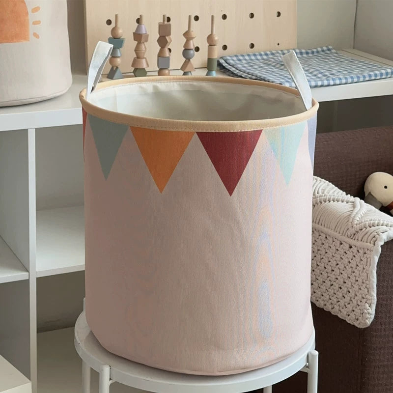 Autumn Twilight Whisper of the Wind Ins Style Children's Plush Toys Storage Bucket Basket Satchel For Home Laundry Bucket Changing Basket
