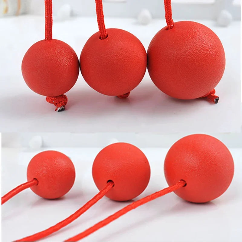 Indestructible Dog Ball Pet Training Dog Toy Puppy Tug Balls Toys Pet Chew Toys Solid Rubber Balls with Rope Pet Toy Cat toys