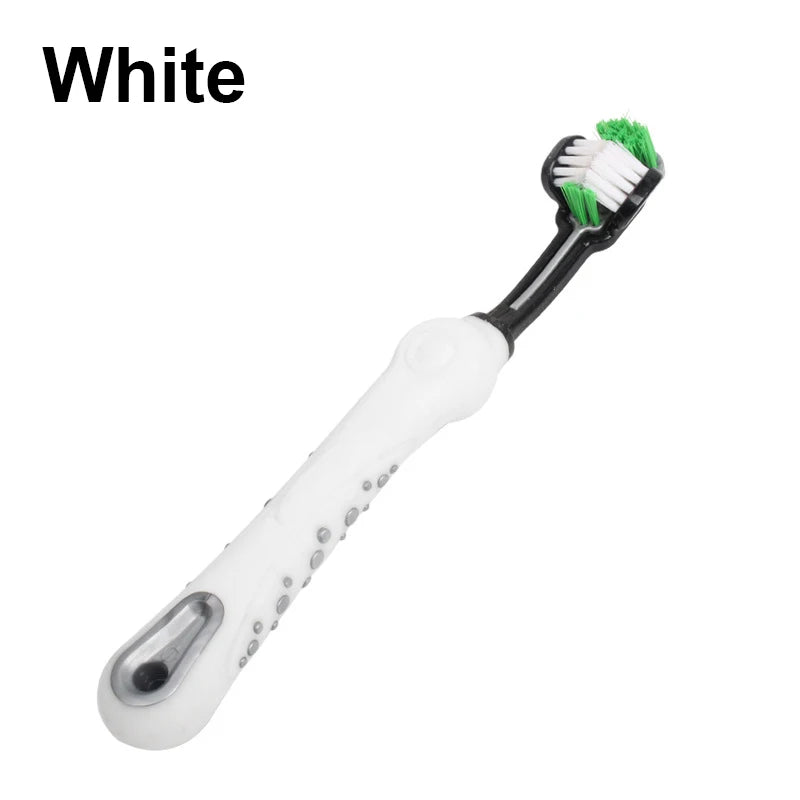 Three Sided Pet Toothbrush Three-Head Multi-angle Toothbrush Removing Bad Breath Tartar Cleaning Mouth Dog Cat Teeth Care Tool