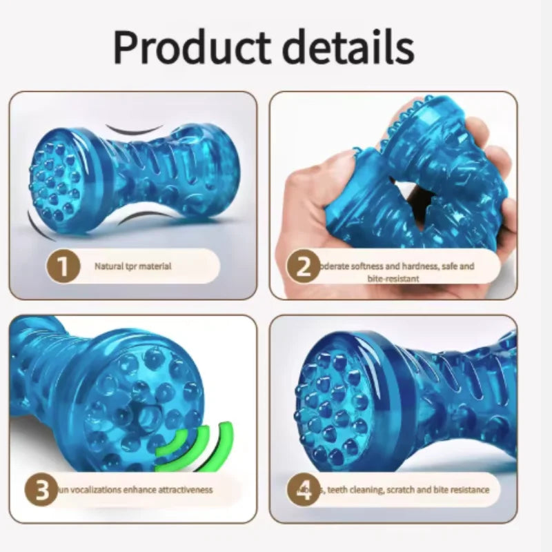 Resistant Bite Resistant Pet Toy Toothbrush Bone Sturdy Dog Toy Interactive Puppy Game Toy Dog Bone Rubber Puppy Chew Toy Dog
