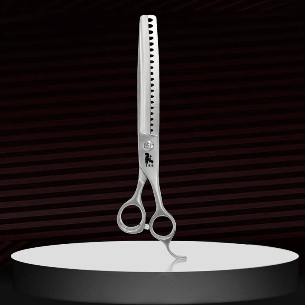 TAA Grooming Scissors Pet Scissors for Dog Professional Hairdressing Scissors 440C Alloy Steel Serrated Cat Dog Pet Hair Cutting