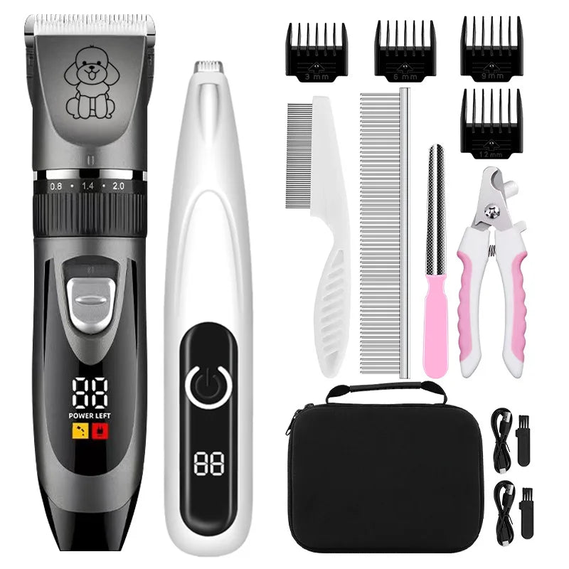 Professional Grooming Puppy Trimmer Kit Hair Beauty Cutting Machine Cat Haircut Paw Trimmer Pets Store Dog Clippers Electric