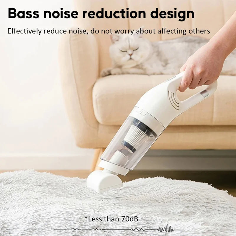 Pet Electric Cleaner Cat Hair Cleaning Vacuum Cordless 12000Pa Suction Portable For Dog Hair Carpet Remove Hand-held Cleaning