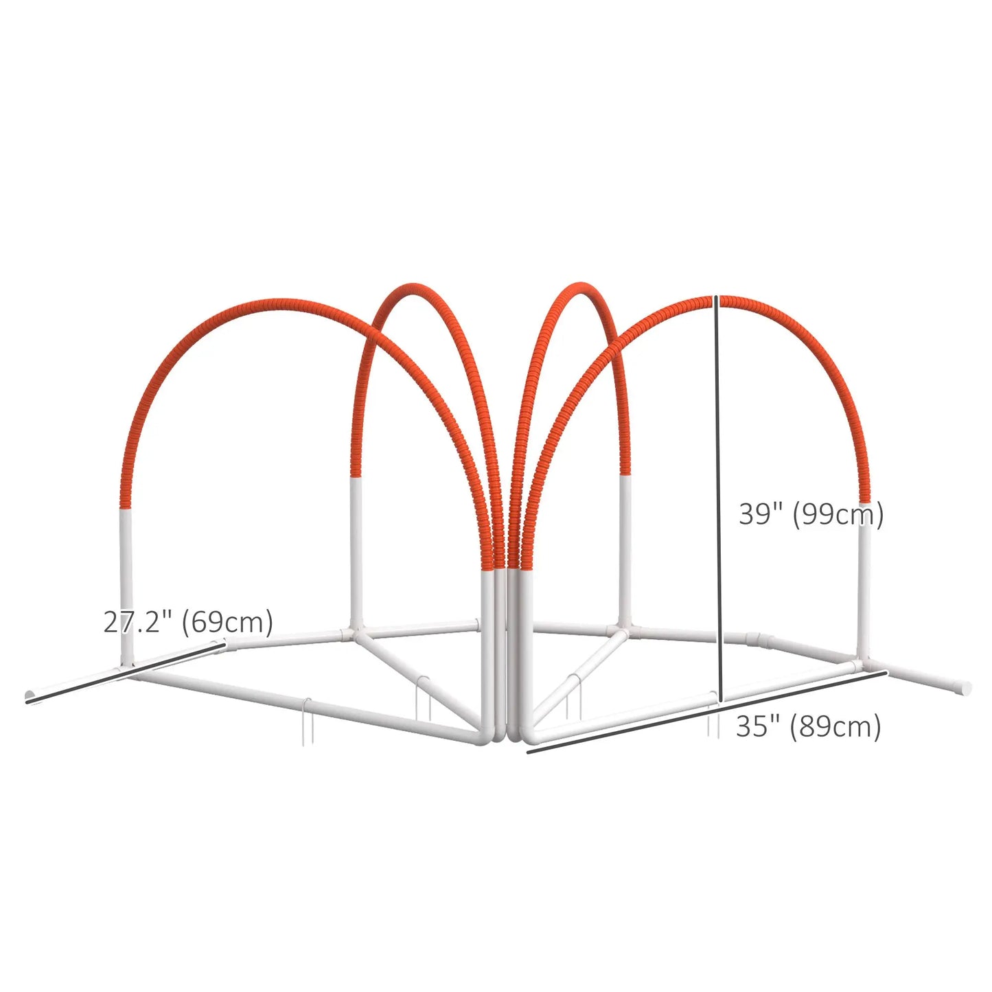For Dog Agility Kit Pet Obstacle Course Training Equipment Outdoor with Weave Poles, Carry Bag, Orange