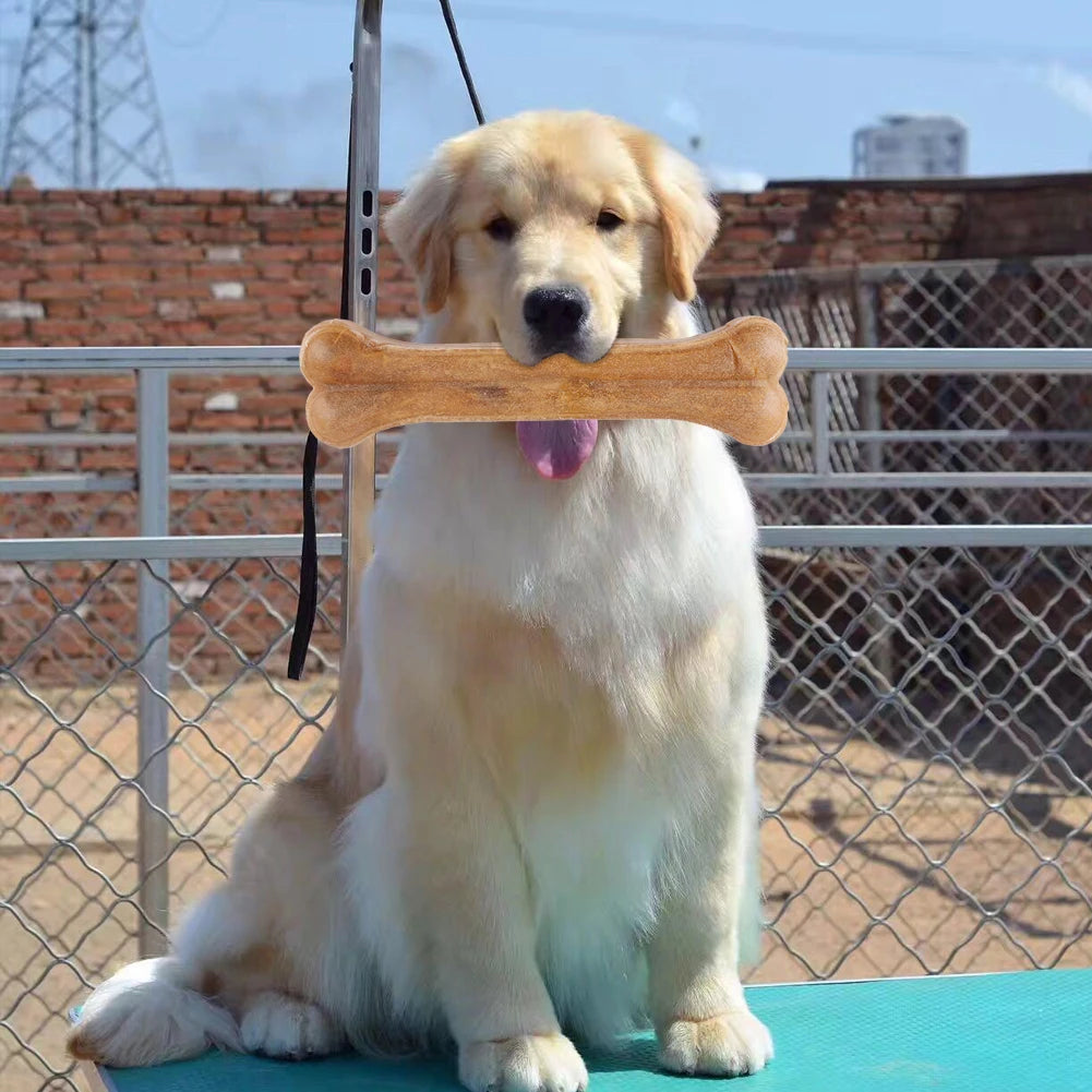 8 Inch Leather Chew Bone Non-Toxic Creative Molar Stick Anti-bite Puppy Teething Toys Indestructible for Small Medium Large Dog