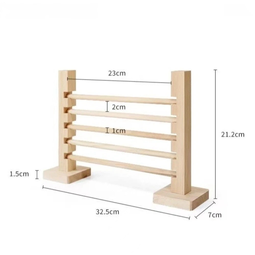 New Wooden Rabbit Jump Bar Easy to Install Adjustable Height Pet Training Games Interactive Pet Exercise Toy Small Pet Supplies