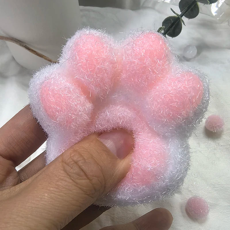 Squeeze Cat Paw Toys Cute Soft Abreact Relief Relax Toys Sticky Decompressing Pinching Cat Paw Stress Relief Squishy Toy Gift