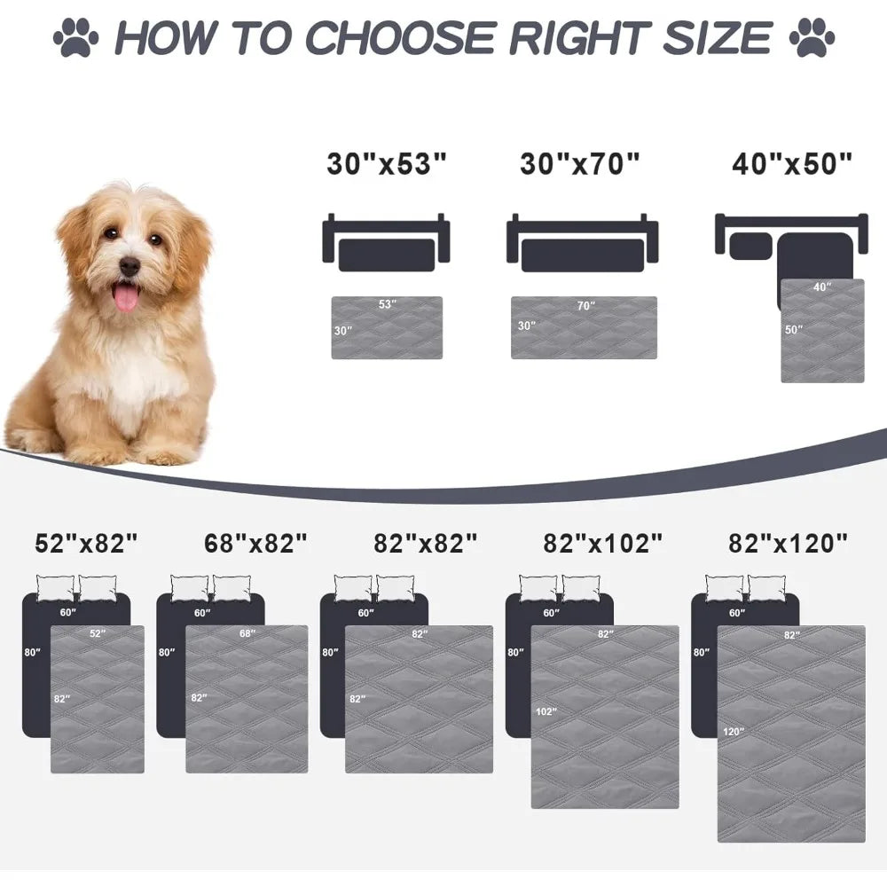 Waterproof Dog Bed Cover Blanket 30x70, Soft Reversible Pet Blanket, Washable Leakproof Cats Dogs Couch Cover for Sofa, Couch,