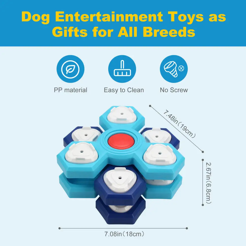 Multi-Layer Rotating Turntable Dog Puzzle Toy, For Small Medium Large Dogs Puppies IQ Training, Pet Educational Toy Supplies