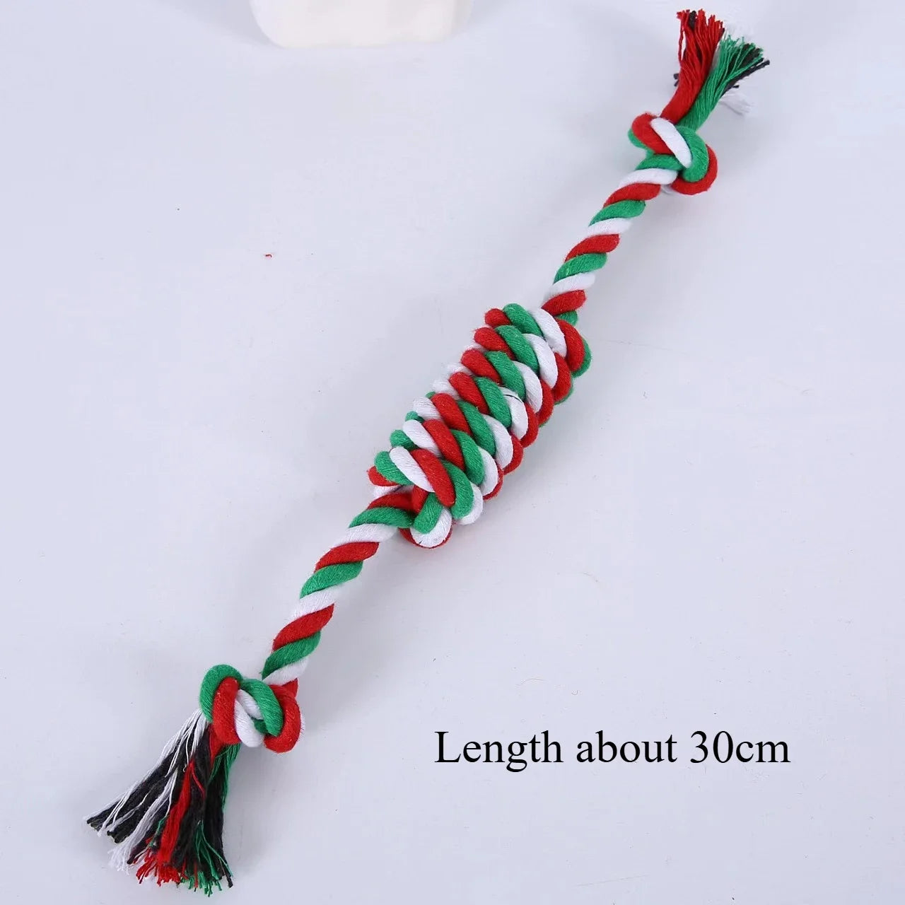 Christmas Dog Toy Pet Cotton Rope Knot Interactive Dog Toys Ball for Puppy Chihuahua Large Dogs Toothbrush Chew Dog Accessories