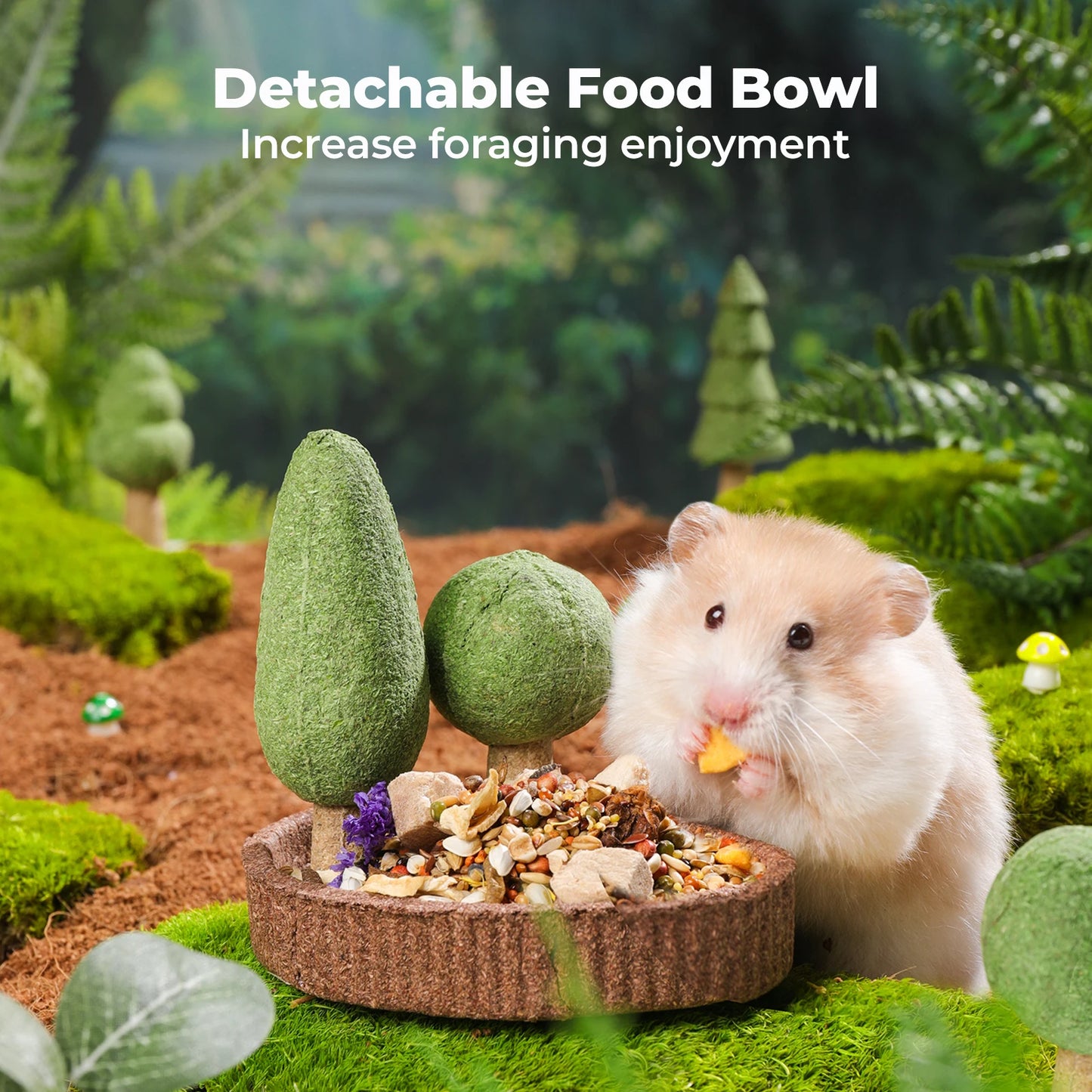 Natural Edible Guinea Pig/Rabbit Treats, Small Pet Dental Health Toys, Detachable Enrichment Chews for Chinchilla/Rat/Gerbils