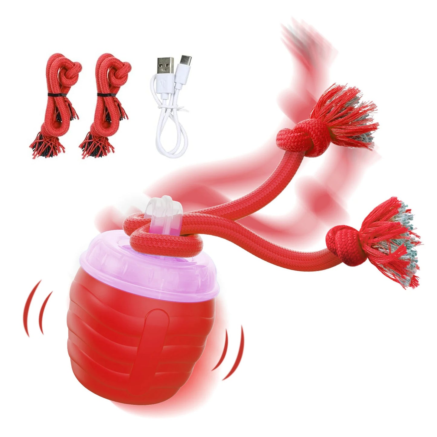 Interactive Dog Toys Ball for Boredom Active Rolling Ball with Tail for Dogs Indoor Training Toy