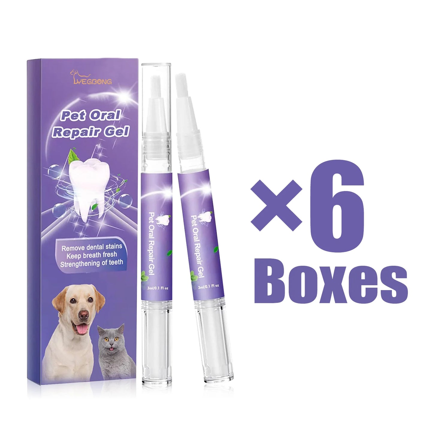 Pet Oral Repair Gel Pen for Cats Dogs Dental Stain Cleaning Grooming Tartar Control Soothes Gums Freshen Breath Pet Supplies