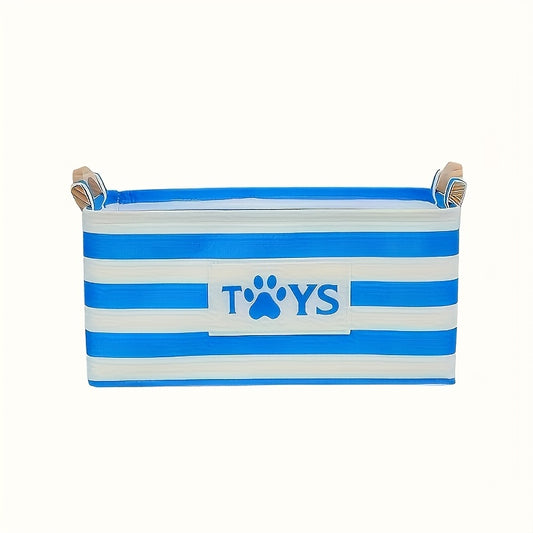 Blue Pet Toy Box Storage Basket Organizer for Dog Toys - a Great Way to Organize Pet Toys., Storage Trunks for Home Organization