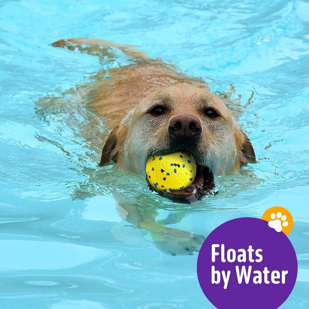 Pack of 3 5.3'' Dog Toys Tennis Balls, Dog Chew Toy, Dog Balls Upgraded Durable Tennis Ball for Chewers, More Biting-Proof Teething Balls Dog Chew Toys for Large Medium Small Dog and Puppies, for Playing in The Pool or Seasid