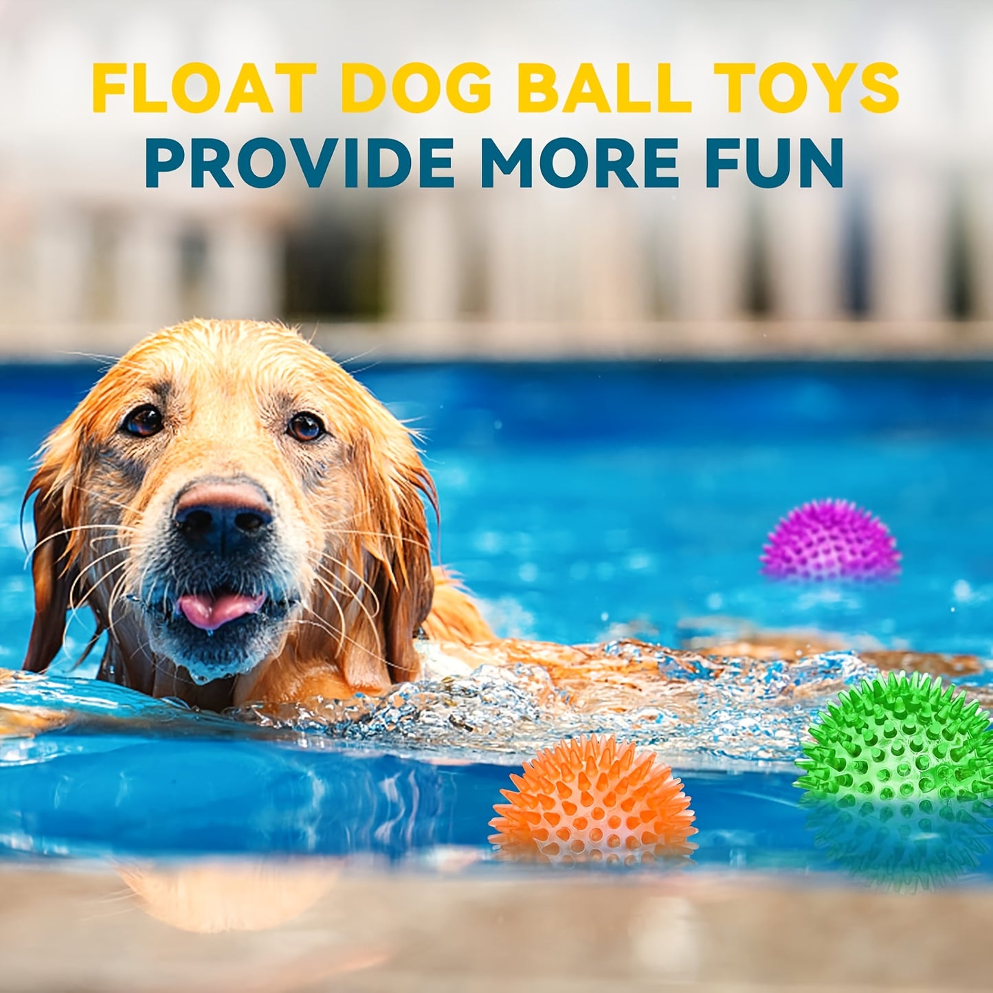 3.5" Large Dog Toys Ball, 6 Pack Squeaky Dog Toys, Durable Dog Toys For Aggressive Chewers, Spiky Dog Ball For Clean Teeth And Training, Fetch Toys For Large Dogs, Puppy Chew Toys For Teething