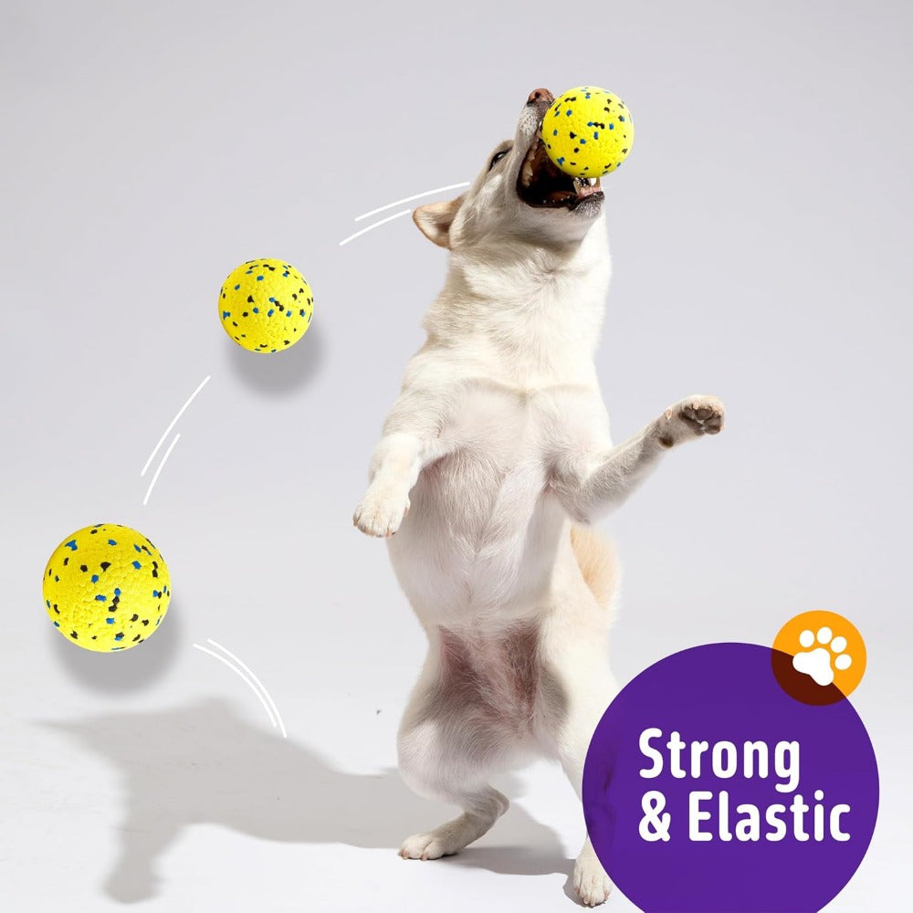 Pack of 3 5.3'' Dog Toys Tennis Balls, Dog Chew Toy, Dog Balls Upgraded Durable Tennis Ball for Chewers, More Biting-Proof Teething Balls Dog Chew Toys for Large Medium Small Dog and Puppies, for Playing in The Pool or Seasid