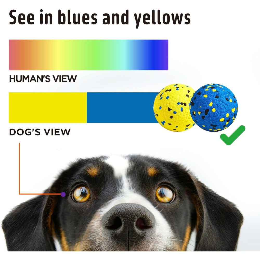 Pack of 3 5.3'' Dog Toys Tennis Balls, Dog Chew Toy, Dog Balls Upgraded Durable Tennis Ball for Chewers, More Biting-Proof Teething Balls Dog Chew Toys for Large Medium Small Dog and Puppies, for Playing in The Pool or Seasid