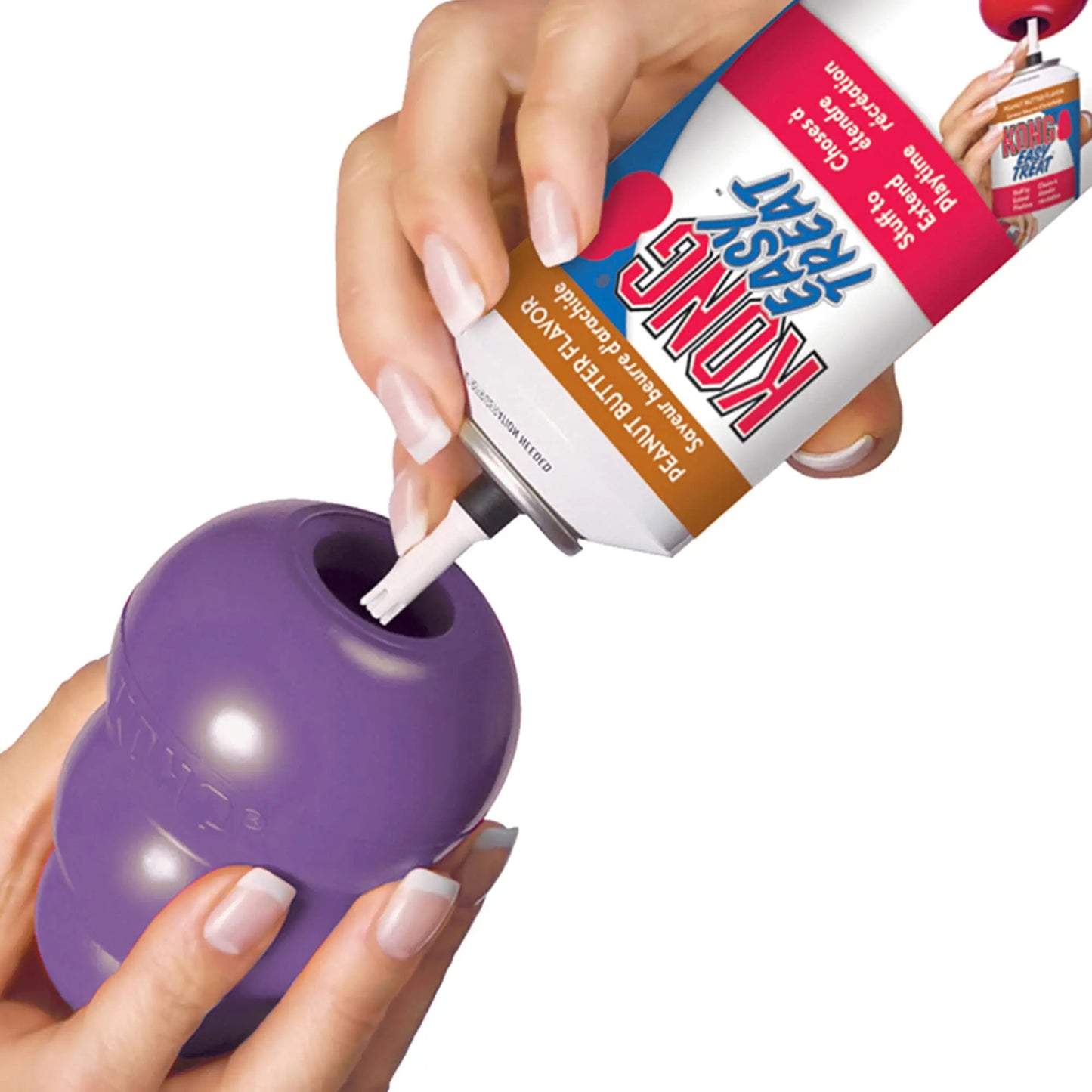 KONG Senior Dog Toy Gentle Natural Rubber Fun to Chew, Chase and Fetch Purple