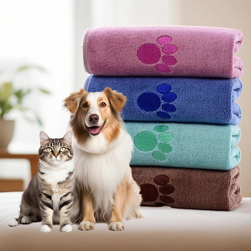 Premium Pet Drying Towel - Ultra Absorbent Microfiber Bath Mat for Dogs & Cats, Quick-Dry Design