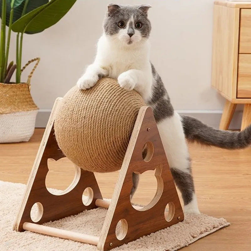 Cat Wheel Cat Shelves Cats Scratcher Excersice Wheel for Cats Climbing Frame Pet Sofa Protector Furniture Pet Scratch Ball Shelf