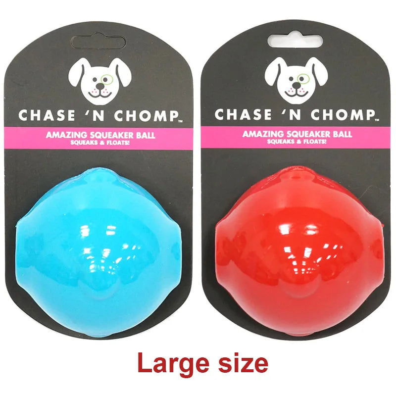 CAITEC Dog Toy Amazing Squeaker Ball Durable Floatable Springy Bite Resistant Best for Tossing Chasing Foraging Medium Large Dog