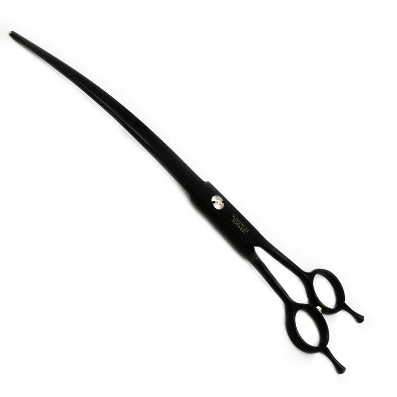 Pet Scissors 9" Black Upward Curved Pet Grooming Scissors Professional Shears Salon Barber Using Dogs & Cats