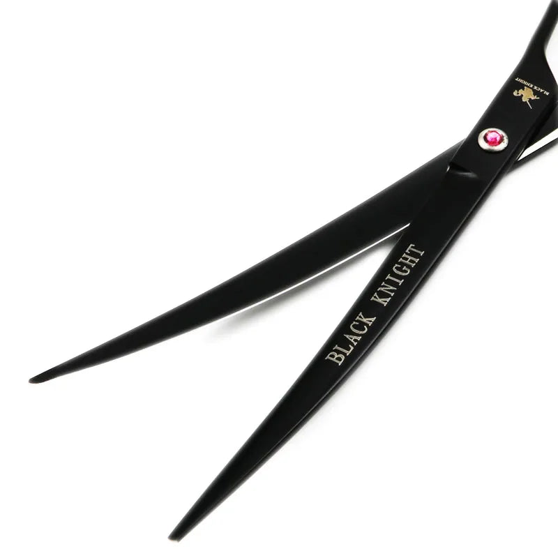 Pet Scissors 9" Black Upward Curved Pet Grooming Scissors Professional Shears Salon Barber Using Dogs & Cats