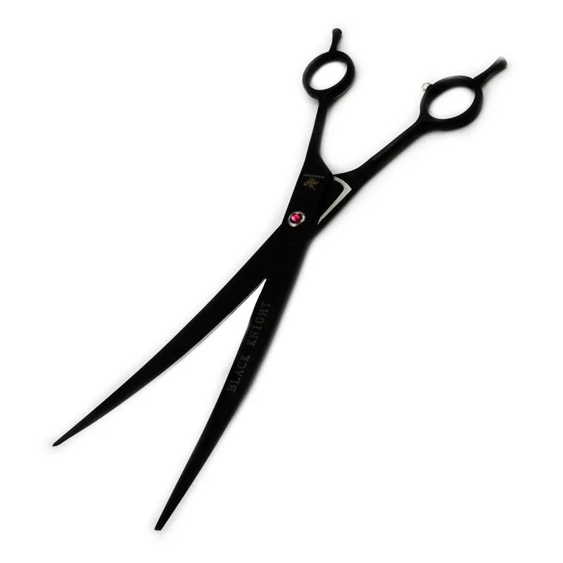 Pet Scissors 9" Black Upward Curved Pet Grooming Scissors Professional Shears Salon Barber Using Dogs & Cats