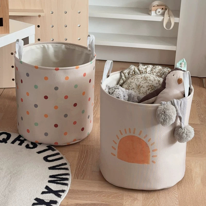 Autumn Twilight Whisper of the Wind Ins Style Children's Plush Toys Storage Bucket Basket Satchel For Home Laundry Bucket Changing Basket