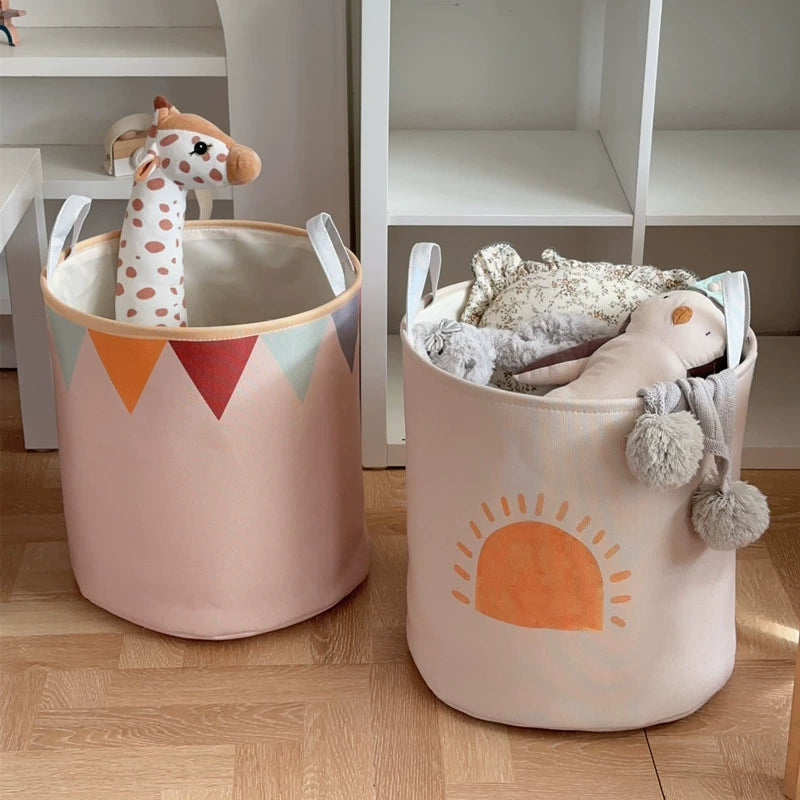 Autumn Twilight Whisper of the Wind Ins Style Children's Plush Toys Storage Bucket Basket Satchel For Home Laundry Bucket Changing Basket