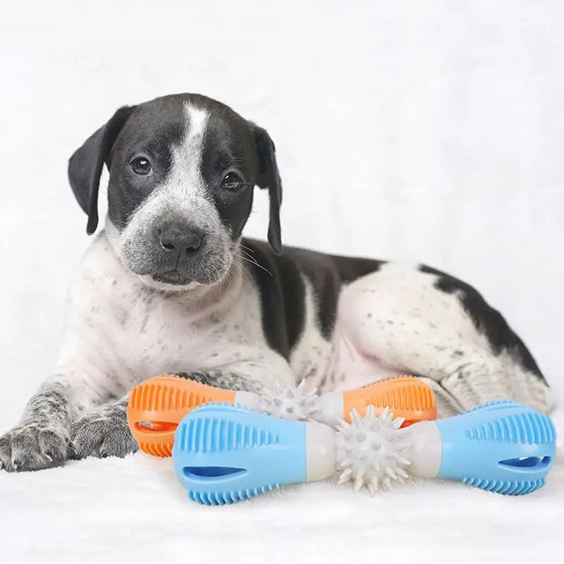 Dog Teeth Cleaning Toy Puppy Chewing Toy For Teething Interactive Rubber Chew Toys For Dogs Tough Dog Toothbrush Stick For Play