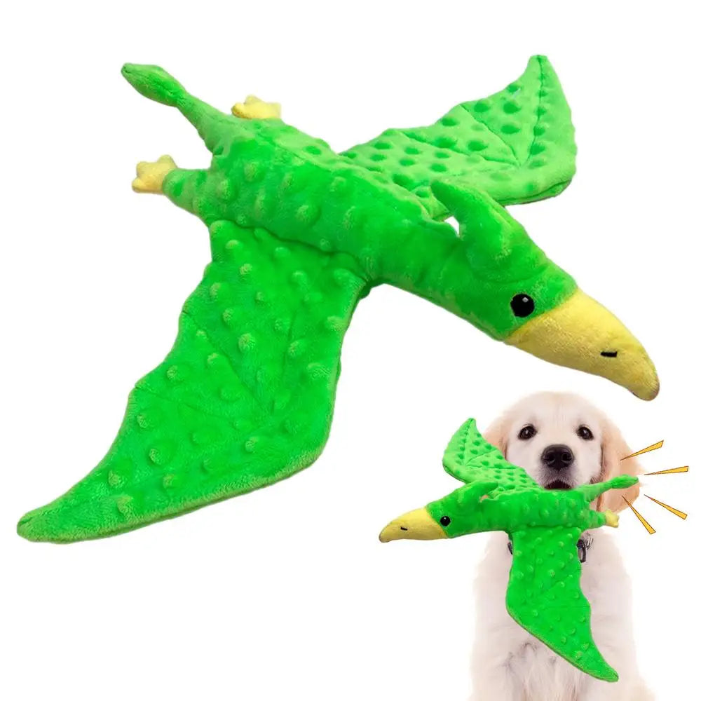 Pterodactyl Dog Toy Pterosaur Design Plush Toys For Aggressive Chewers Dog Treat Toy Squeaky Plush Dog Toy Puppy Chew Toys