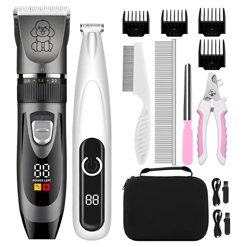 Professional Grooming Puppy Trimmer Kit Hair Beauty Cutting Machine Cat Haircut Paw Trimmer Pets Store Dog Clippers Electric