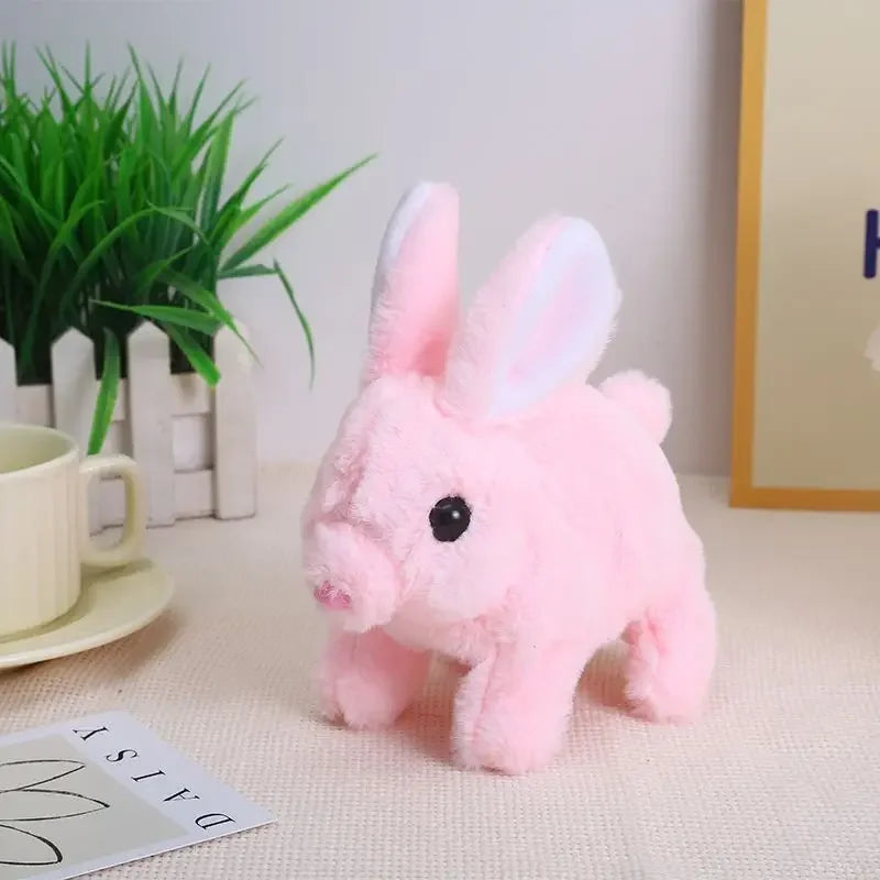 Electric Rabbit Doll Plush Simulation Cute Interactive Toy Walking Companion Birthday Gift Creative Interesting Children's Toys