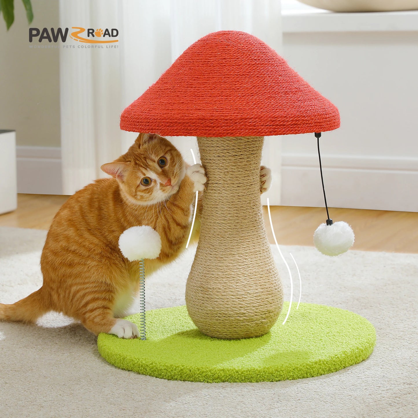 Safe Cat Scratching Post with Unique Design,Cat Accessories,Cat Scratcher,Cat Toys,Ideal for Claw Sharpening&Feline Fun,Indoor