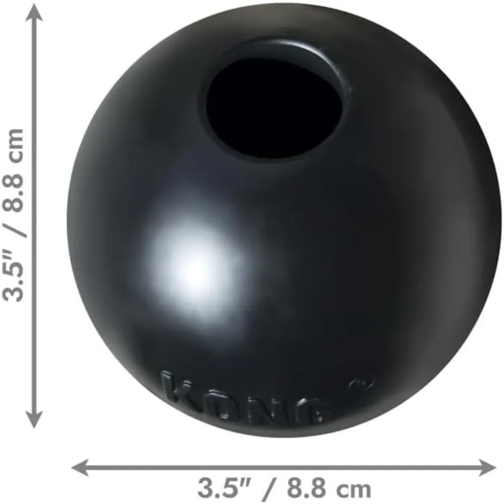 KONG Extreme Ball 2-Pack – Durable Rubber Dog Toy for Power Chewers – Tough Fetch Ball with Hole for Treats – Ideal for Training