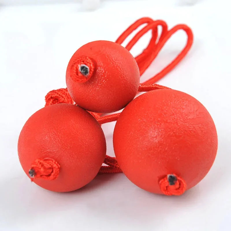 Indestructible Dog Ball Pet Training Dog Toy Puppy Tug Balls Toys Pet Chew Toys Solid Rubber Balls with Rope Pet Toy Cat toys