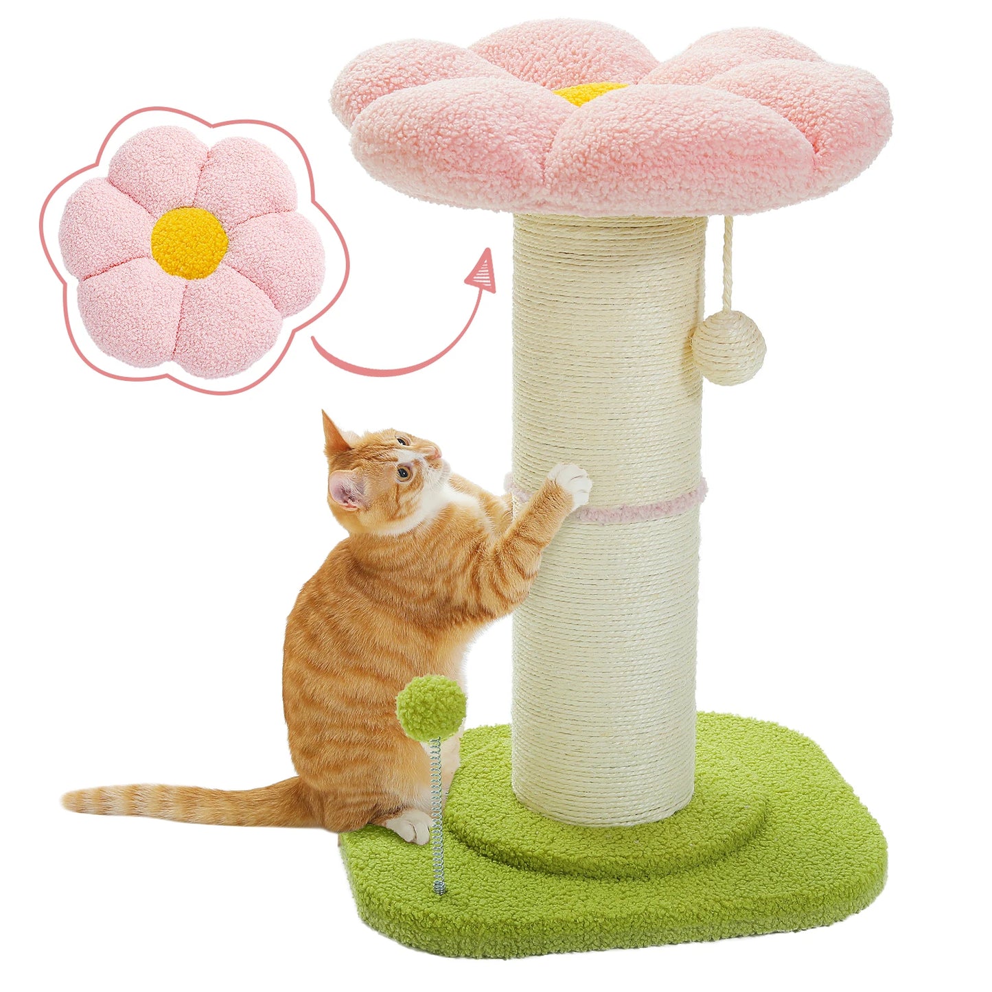 Safe Cat Scratching Post with Unique Design,Cat Accessories,Cat Scratcher,Cat Toys,Ideal for Claw Sharpening&Feline Fun,Indoor