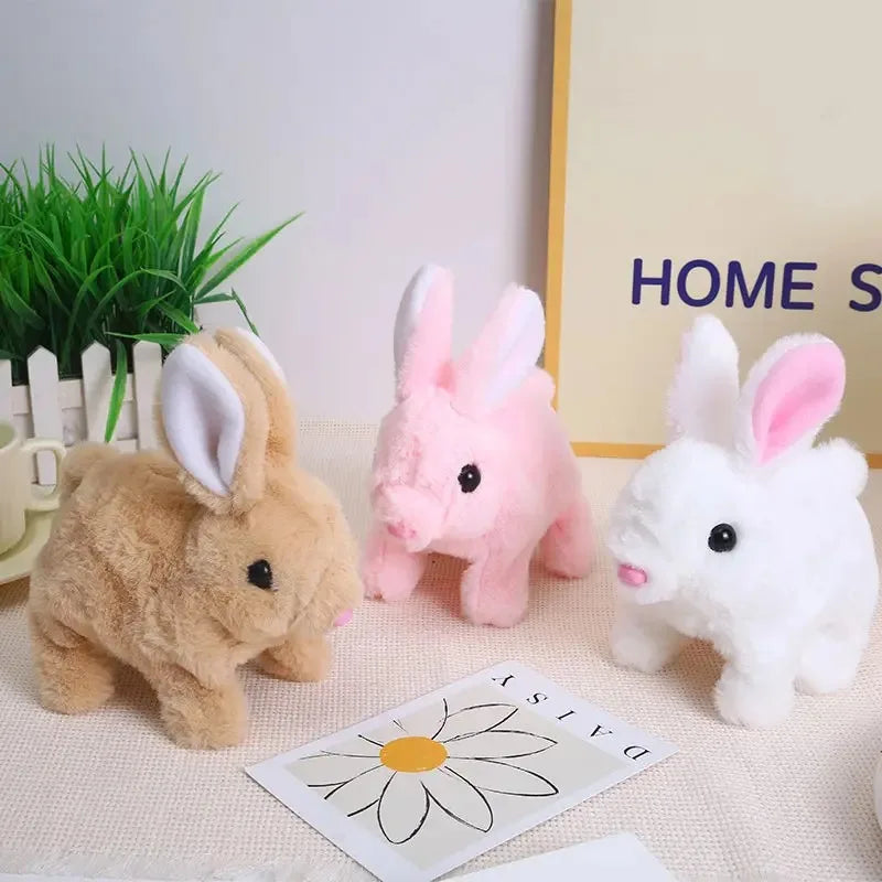 Electric Rabbit Doll Plush Simulation Cute Interactive Toy Walking Companion Birthday Gift Creative Interesting Children's Toys