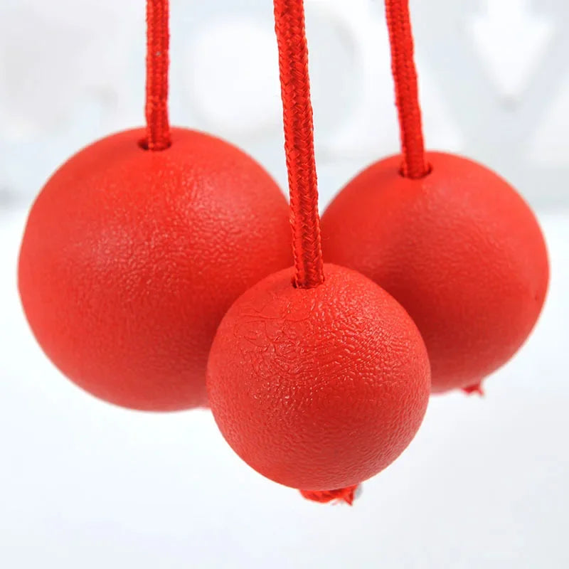 Indestructible Dog Ball Pet Training Dog Toy Puppy Tug Balls Toys Pet Chew Toys Solid Rubber Balls with Rope Pet Toy Cat toys