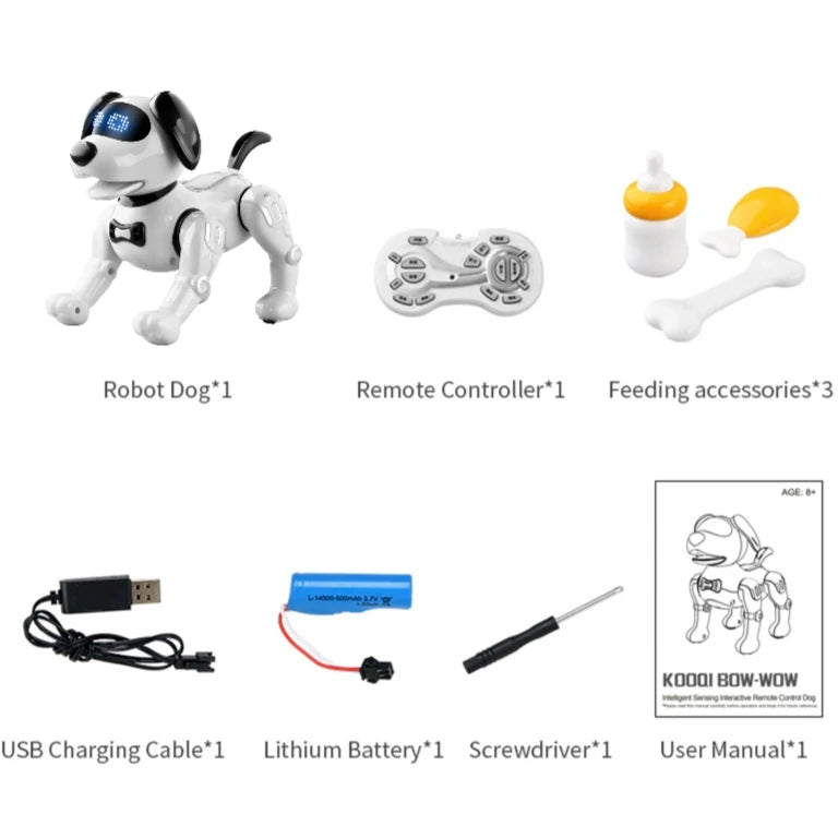 RC Robot Dog Electronic Walking Dancing Dog Intelligent Touch Remote Control Pet Dog Toy for Children's Toys Boys Girls Fun Gift