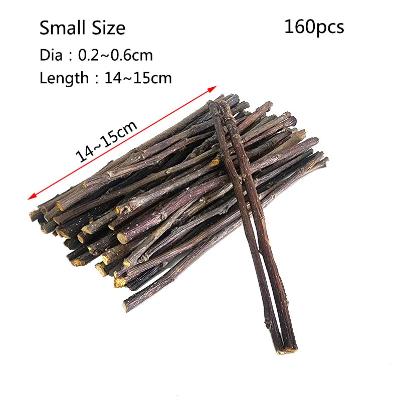 20/40/80/100pcs Hamster Rabbit Teeth Grinding Apple Tree Stick Minerals Molar Stone Toys for Chinchilla Hamster Pet accessories