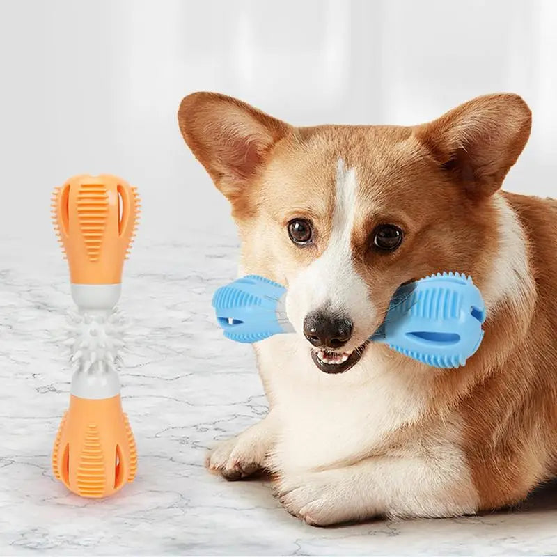 Dog Teeth Cleaning Toy Puppy Chewing Toy For Teething Interactive Rubber Chew Toys For Dogs Tough Dog Toothbrush Stick For Play