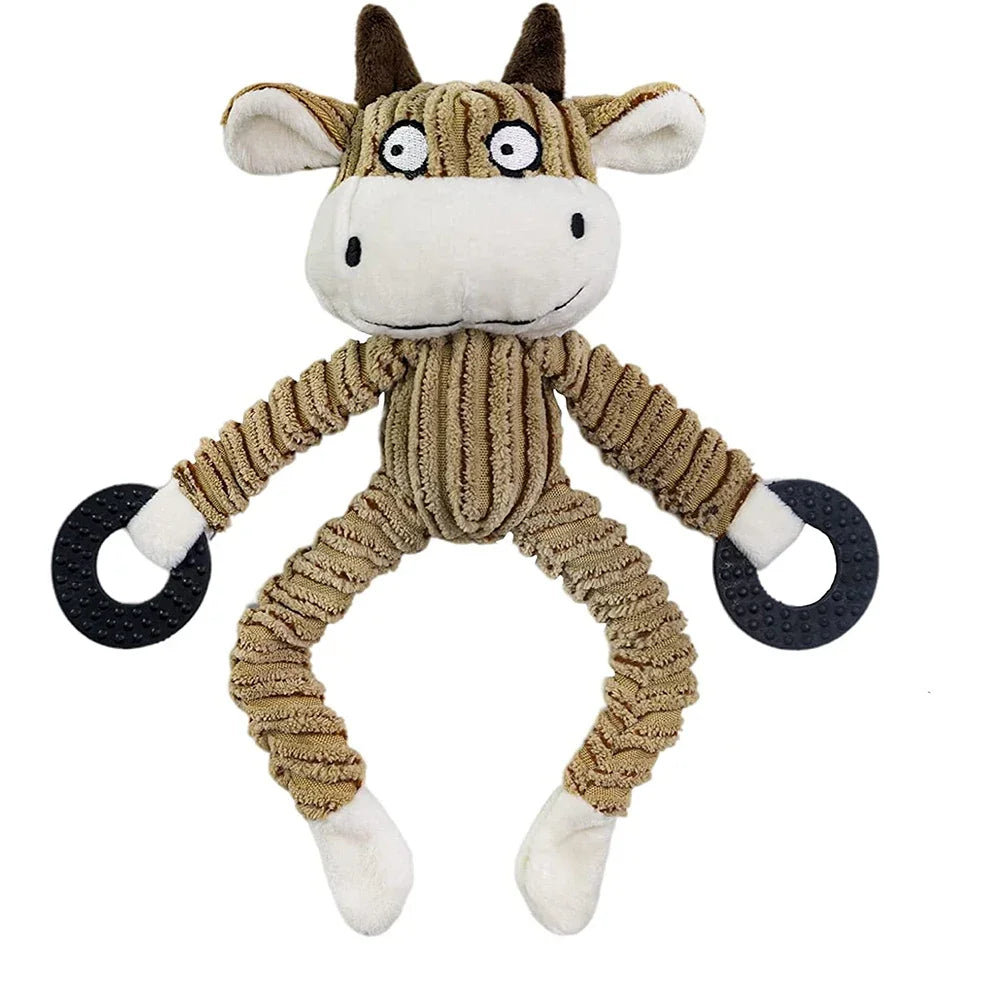 Squeaky Puppy Toys Plush Puppy Chew Toys for Teething Training Dog Toys for Small Dogs Toys for Cute Monkey Interactive Dog Toys