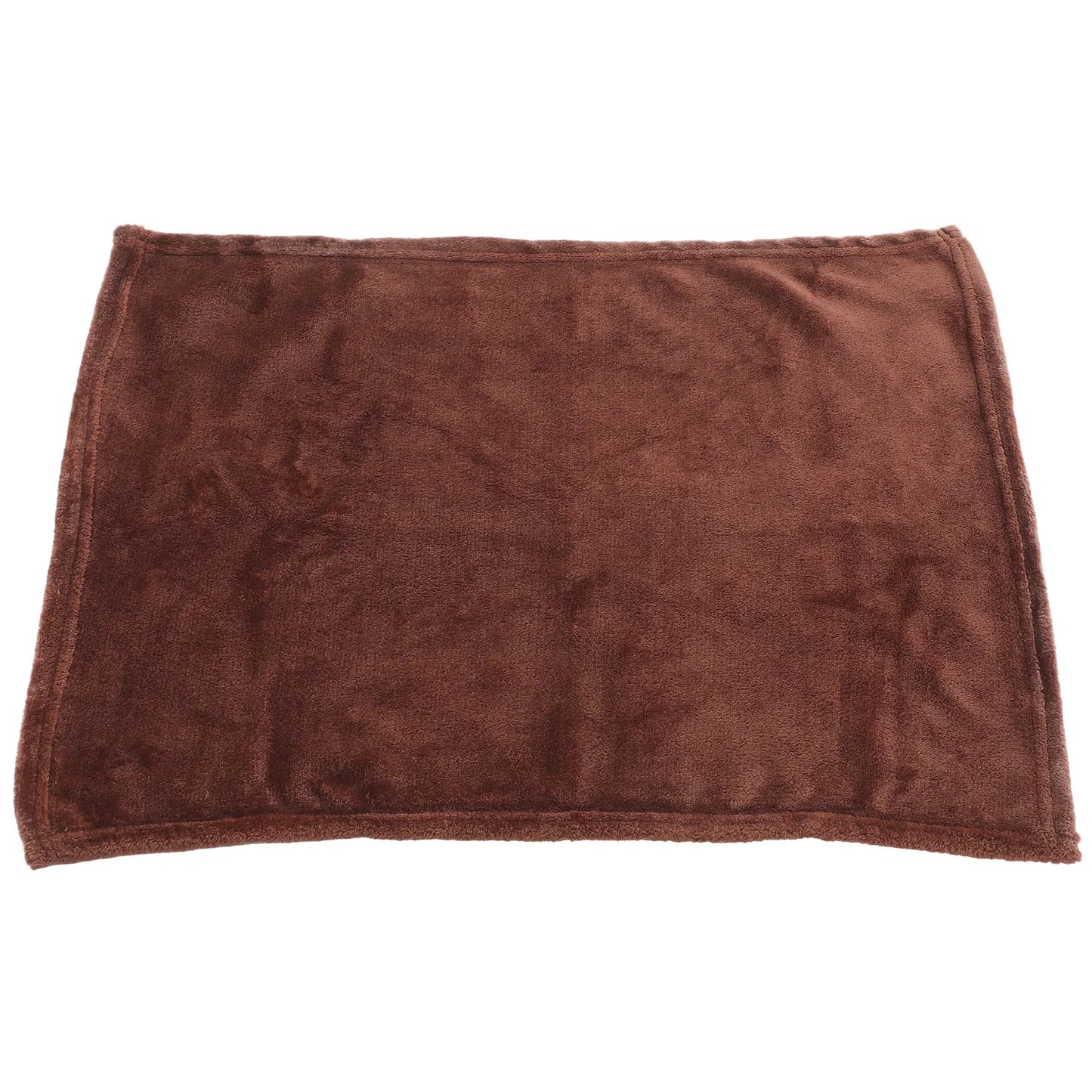 Comfortable Flannel Fleece Pet Blanket Cozy Warm Lightweight Solid Color Rosy Elaborate Needle Stitching