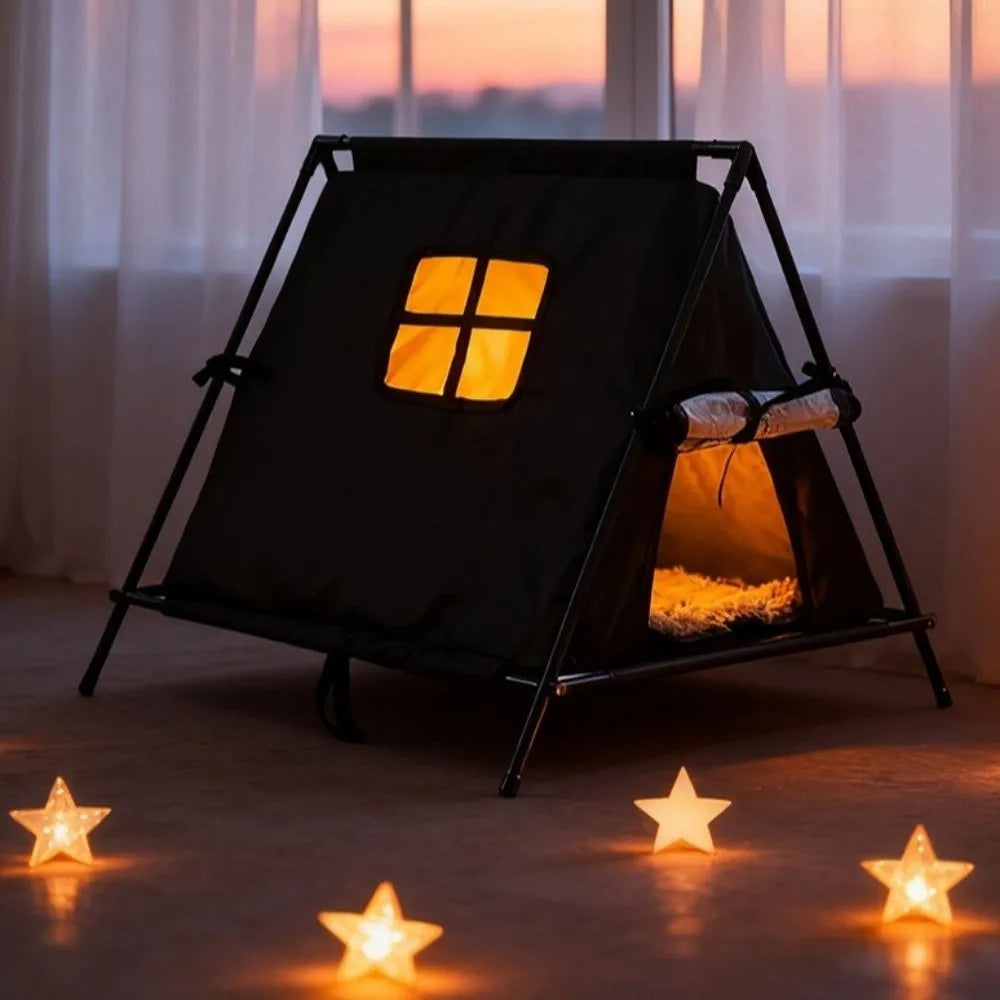 Minimalist Portable Outdoor Pet Tent Oxford Foldable Insulated Dog House Warm Waterproof Dog Cave Hut Summer Outdoor