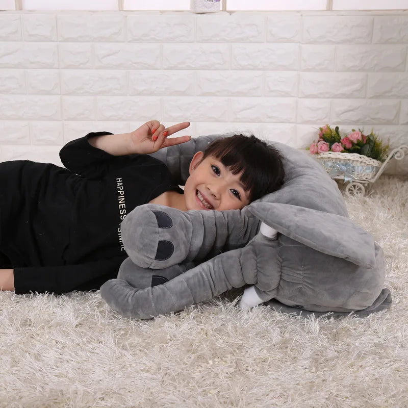 Soothing Elephant Plush Pillow Sleeping Doll Stuffed Animal Gray Elephant Soft Plush Toys